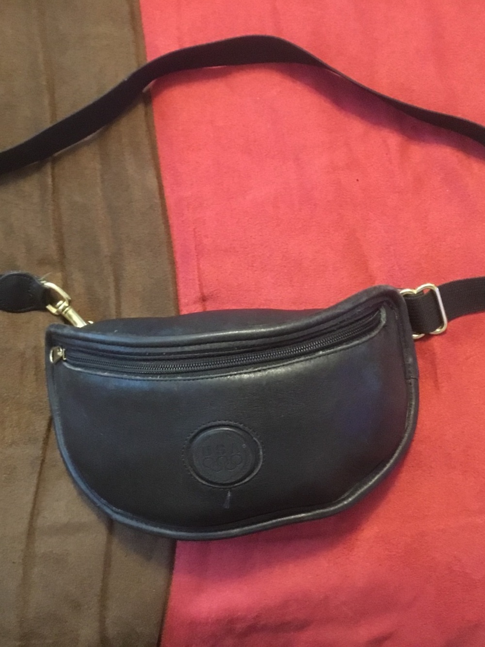 Coach 1996 Olympics (VTG) Black Leather Waist Pouch Bag (No Coach Hang Tag)